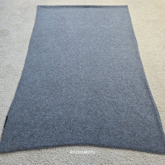 NWOT Cozee Cashmere Travel Wrap Grey Knit Scarf - Picture 6 of 6